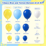 137PCS Blue & Yellow Balloon Arch Kit for Cartoon Theme Party Decorations
