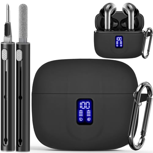 Silicone Case for TAGRY X08 Wireless Earbuds Case, Compatible with TAGRY Bluetooth Headphones True Wireless Earbuds with Keychain with Cleaning Pen -