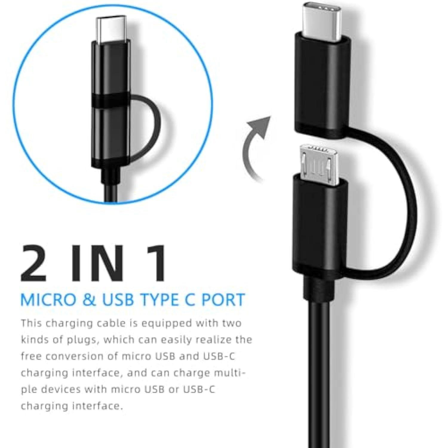 Mini Stroller Fan Charging Cord, Usb Charger Cable Compatible For Wihoo Mini Handheld Stroller Fan, Compatible For Amacool Neck Fan