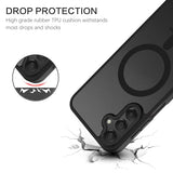 Magnetic For Galaxy A15 5G Phone Case, Samsung A15 5G Case,[Compatible With Magsafe] Translucent Matte Slim Shockproof Women Men Protective Case Cover For Samsung A15 5G, Black