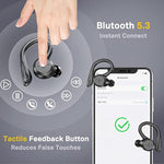 Bluetooth Headphones True Wireless Earbuds With Charging Case Ipx7 Waterproof Stereo Sound Earphones Builtin Mic Inear Headsets For Sport Running Black