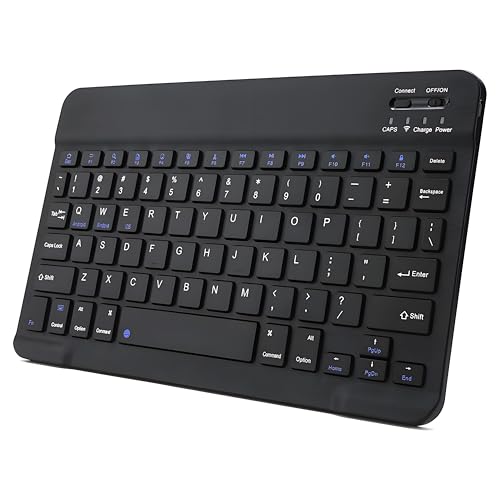 Bluetooth Keyboard For Ipad, Rechargeable Slim Portable Wireless Keyboard For Ipad Tablets, Compatible For All Ios/Windows/Android System Devices-Black
