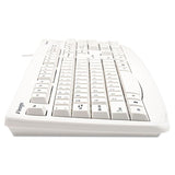 Kensington Pro Fit USB Washable Keyboard, White (K64406US)