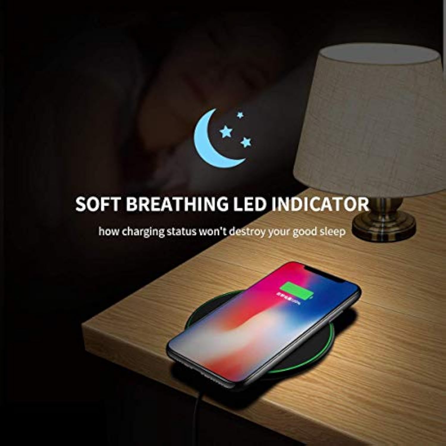 Wireless Charger Ultra Slim 10W Fast Wireless Charging Station Black Qi-Certified?Universal Wireless Charging Station Pad Compatible With Smart Phones And Other Qi Devices(No Ac Adapter,1 Pack)