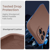 For 14 Pro Case, Silicone Upgraded [Camera Protection] Phone Case With [2 Screen Protectors], Soft Anti-Scratch Microfiber Lining Inside, 6.1 Inch, Light Brown
