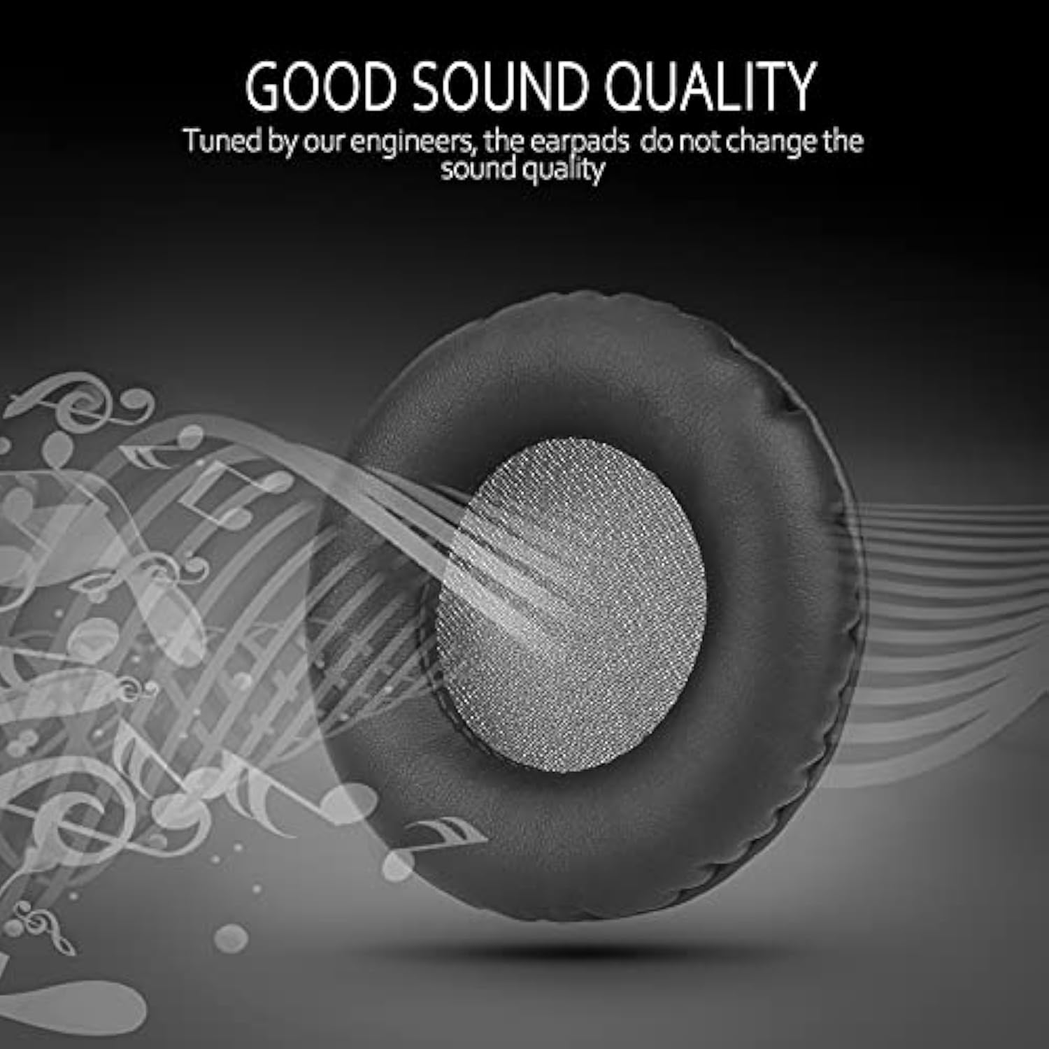 Headphones Pads Replacement 75Mm For Audio Technica Ath S200Bt Headphones, Headphone Ear Covers Replacement For Sony Mdr-Nc6, Akg K518Le, Black & Gray