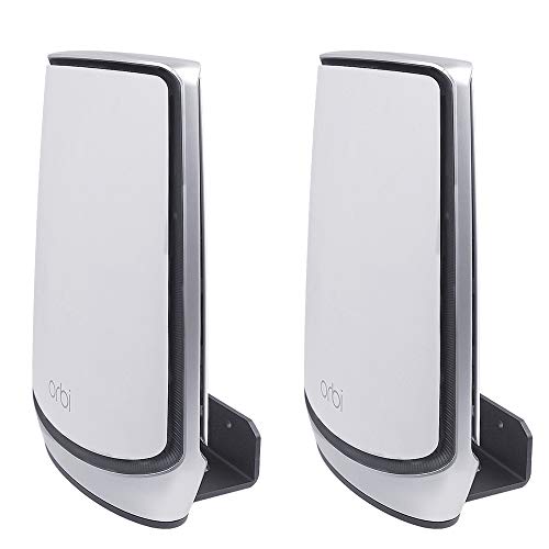 Metal Wall Mount Holder For Orbi Whole Home Tri-Band Mesh Wifi 6 System/Orbi Ultra(Rbk850)(Rbk852)(Rbk853)/(Rbs750)(Rbs751)(Rbk752)(Rbk753)(960/860 Series)/(Ax4200)(Ax5700)(Ax6000) (2-Pack)