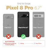 Heavy Duty Rugged Shockproof Protective Case for Google Pixel 8 Pro (Pine Green) - 2 in 1 Built-in Slide Camera Cover & Screen Protector