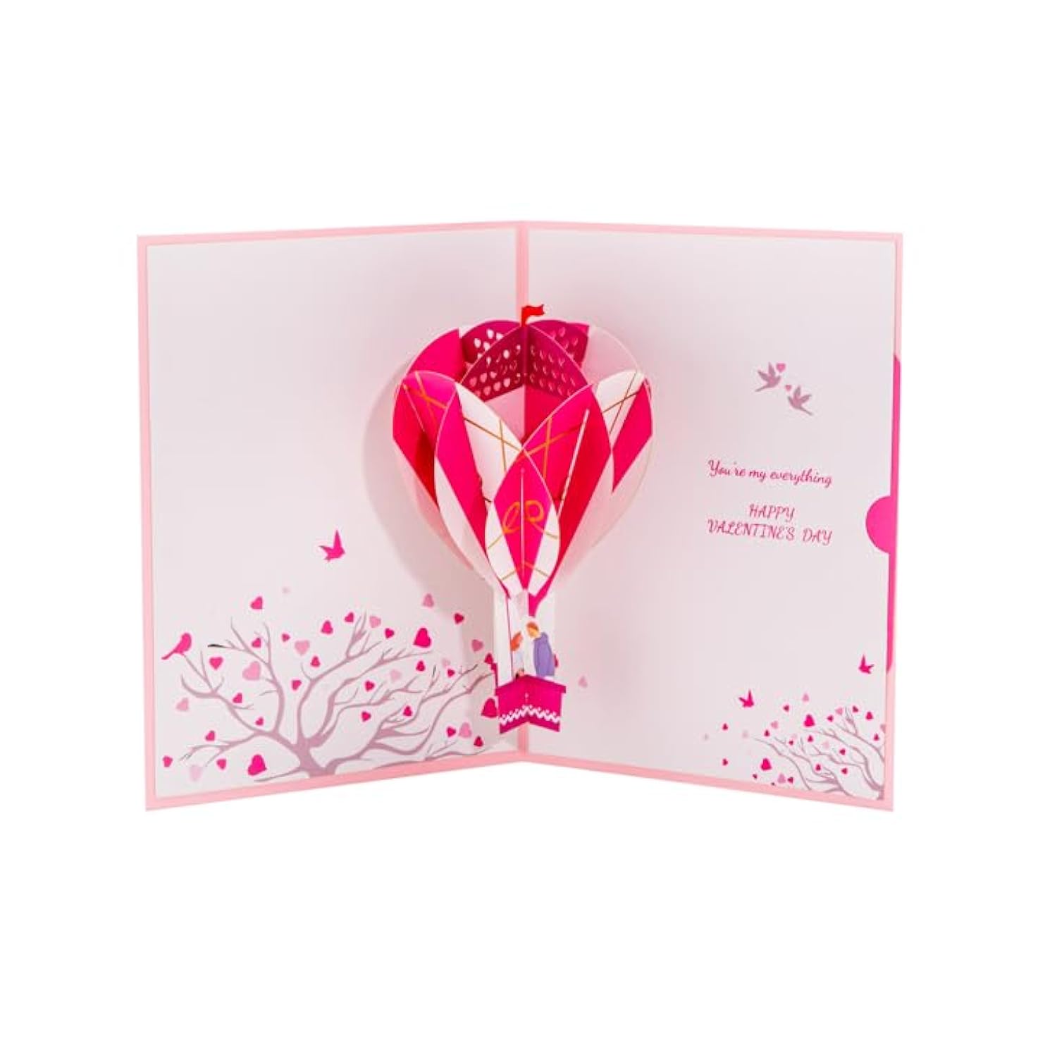 3D Pop-Up Valentine'S Day Greeting Card Love Pop-Up Card Valentine'S Day Gift To Her/Him, Girlfriend/Boyfriend/Husband/Wife Anniversary Greeting Card. (Hot Air Balloon)