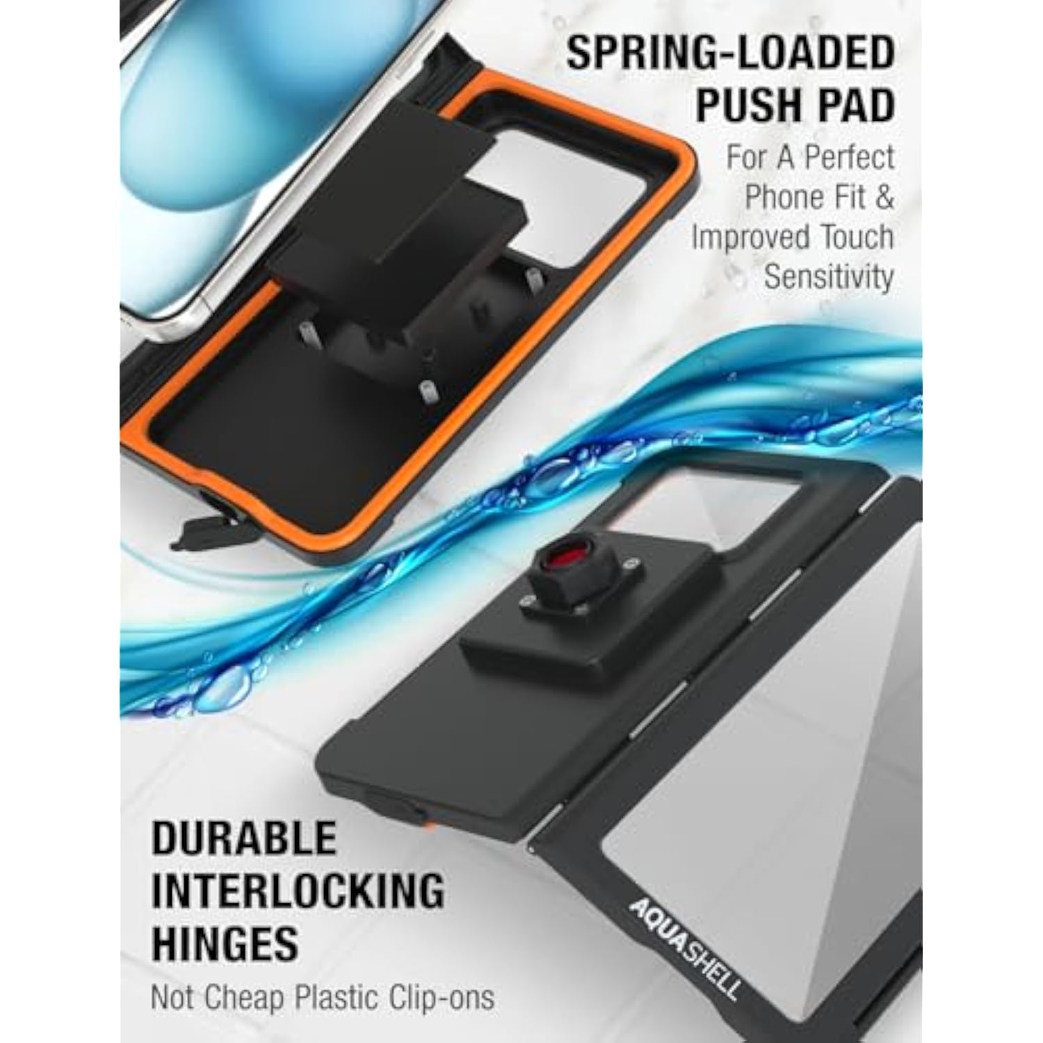 Waterproof Shower Phone Holder, Retractable Rotatable Suction Cup Stand for 4-7"