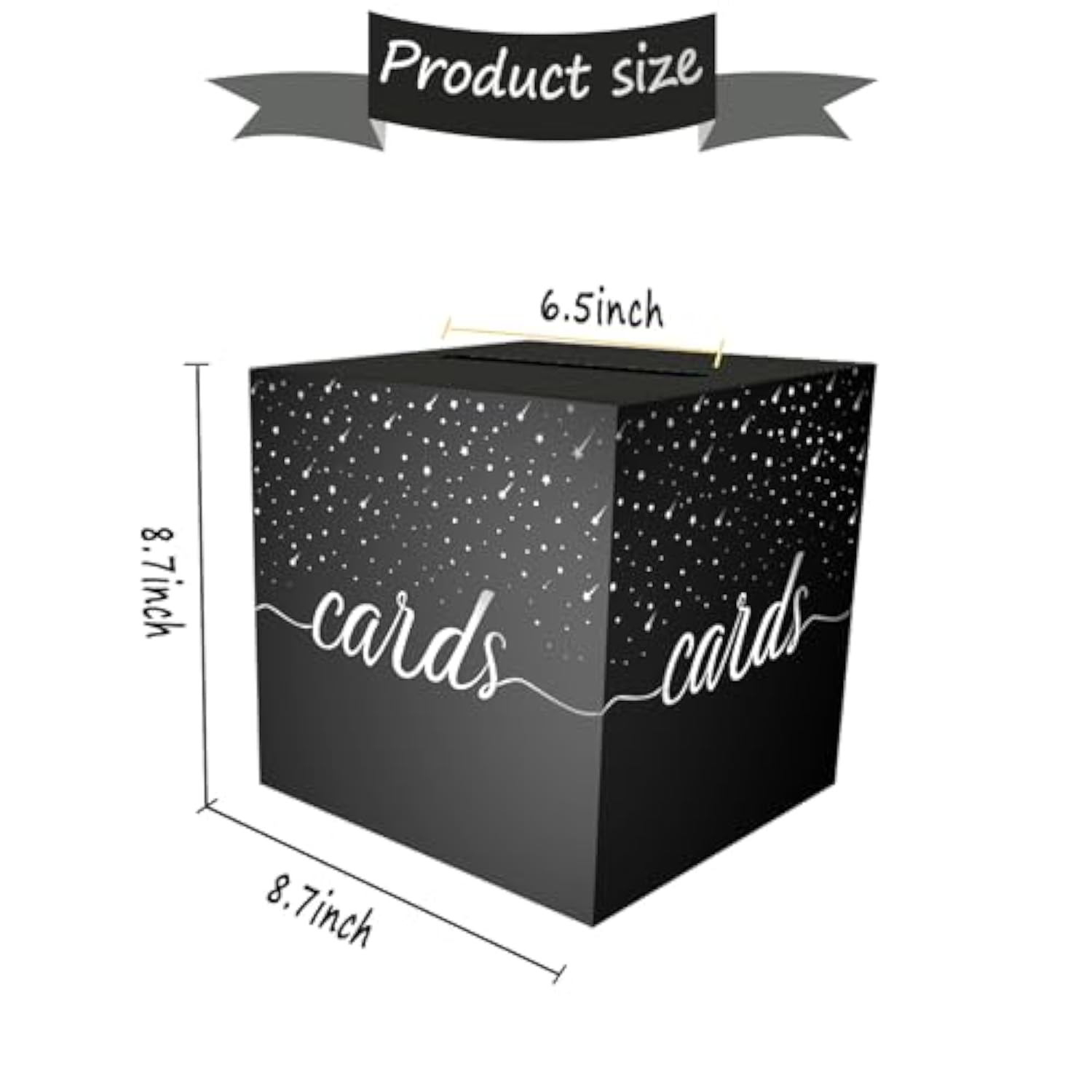 Silver Foil Black Card Box, Bride Gift Card Box, Birthday Party Gift Card Receiving Box, Used For Wedding Gifts, Baby Or Bride Gifts, Graduation Ceremony, Retirement Ceremony, Anniversary Decoration Party Supplies