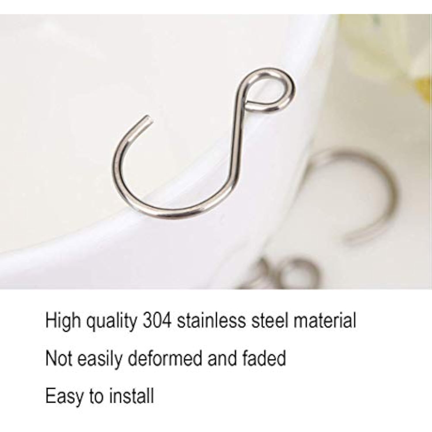 80 Pack Crystal Bead Curtain S Shape Hooks 25Mm Mini Stainless Steel Wire Diy Jewelry Accessories Tiny Ornament Hooks For Sun Catcher Glass Ball Chandelier Pendant Christmas Tree Baubles