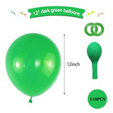 Green Balloons 12 inch, 110pcs Latex Party Balloons Helium Quality for Birthday Graduation Baby Shower Valentines Christmas Wedding Party Decorations (Green)