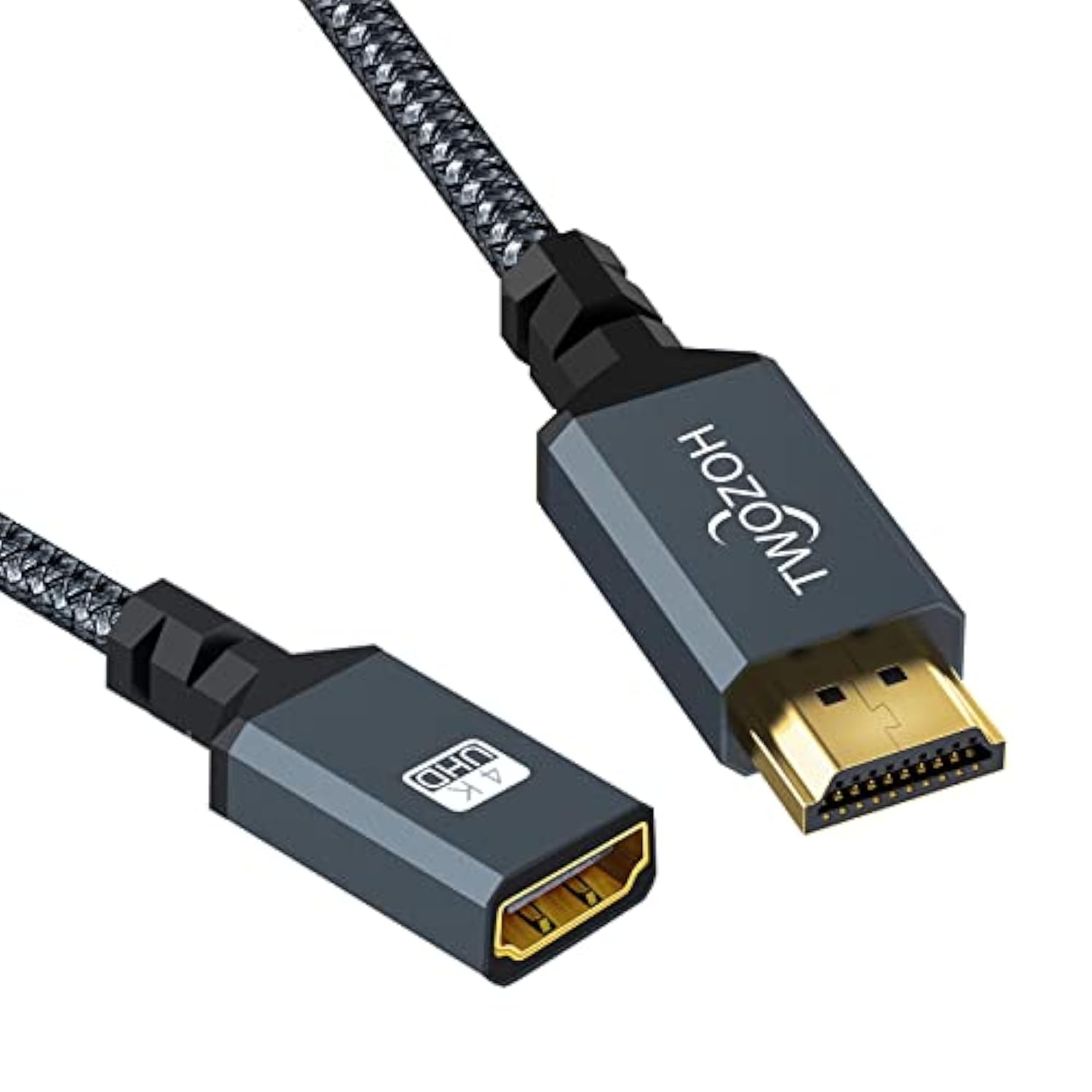 Hdmi Extension Cable 6.6Ft, Hdmi Male To Female Hdmi Cord, Nylon Braided Hdmi