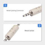 3.5Mm Male To Male Audio Adapter, Metal Silver 3 Pole 3.5Mm Stereo Jack Adapter Audio Headphone Jack Coupler Connectors - 2 Pack