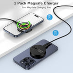 Samsung S25 S24 Fast Wireless Charging Pad For Galaxy S25 S24 S23 S22 S21 S20 Ultra Fe Z Fold Flip 6 5 Pixel 9 8 7 Pro 8A,15W Magnetic Wireless Magsafe Charging Station For Iphone 16E 16 15 14Pro Plus