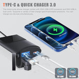 Motorcycle Usb Phone Charger Dual Usb Pd & Quick Charge 3.0 Motorcycle Usb Charger Waterproof Motorcycle Accessories For Phone, Ipad, Gps, Etc