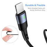 2Pack Multi Charging Cable Multiple Charger Cord Nylon Braided Short 1Ft 4 In