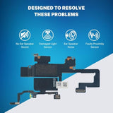 Ear Speaker With Proximity Sensor Flex Cable Replacement For Iphone 12 Mini – Front Earpiece Module With Ambient Light Sensor, Fixes Audio & Sensor