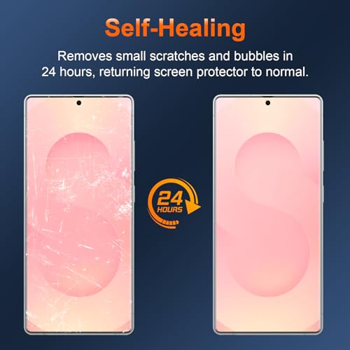 [3 Pack] for Galaxy S25 Plus Matte Screen Protector, Fingerprint Sensor Compatible, Anti-Glare Full Adhesive Flexible Film (Not Glass)