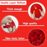 Red Balloons Double Stuffed Red Balloons Different Sizes Latex Ruby Re