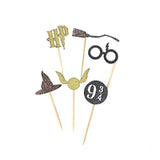 Confetti Pack Of 24 Harry Inspired Cupcake Toppers For Wizard Birthday Party Halloween Christmas Decorations Supplies