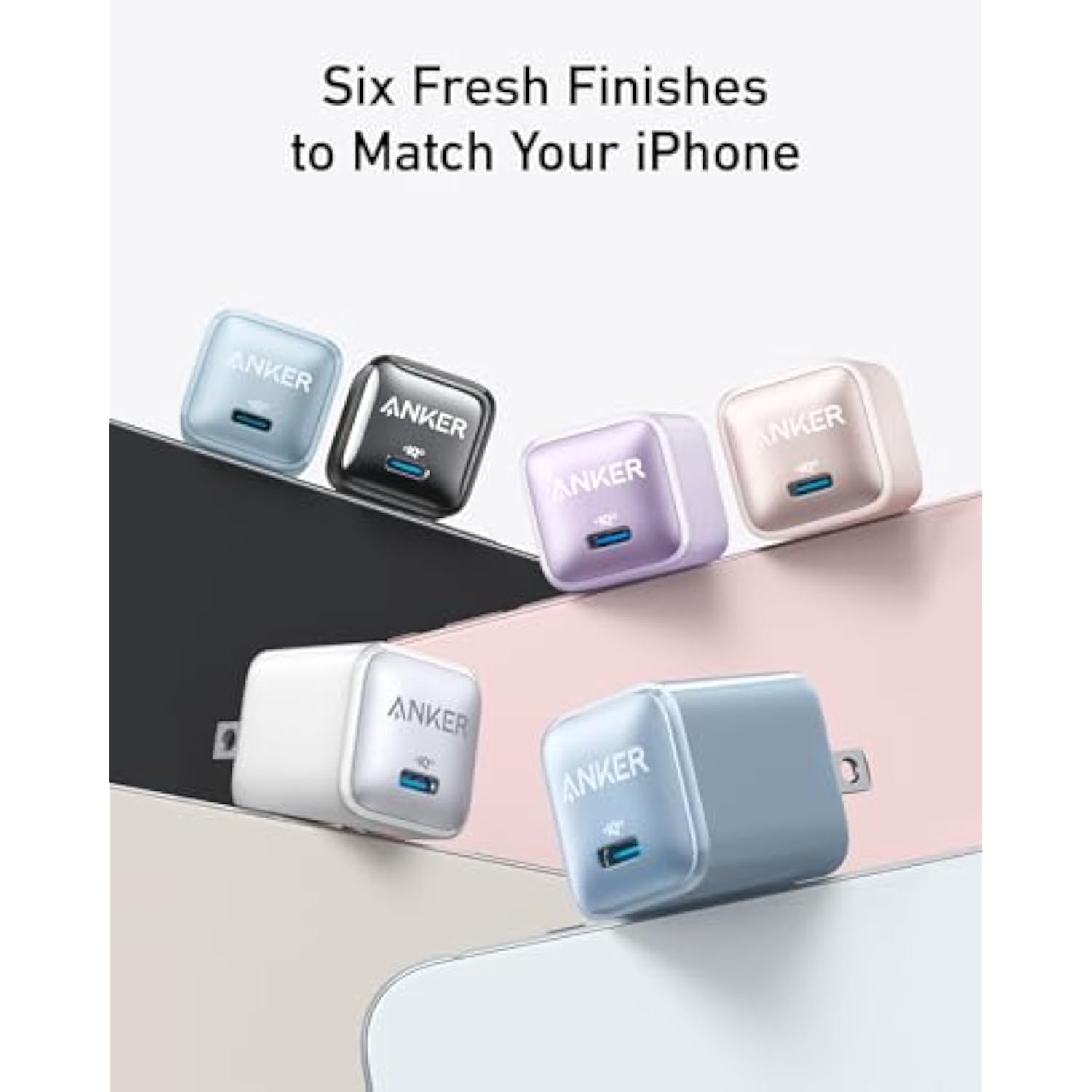 Anker USB C Charger Block, 20W PIQ 3.0 Compact Fast Charging for iPhone 16/15 and More Series, Galaxy, Pixel 4/3, iPad (Cable Not Included)