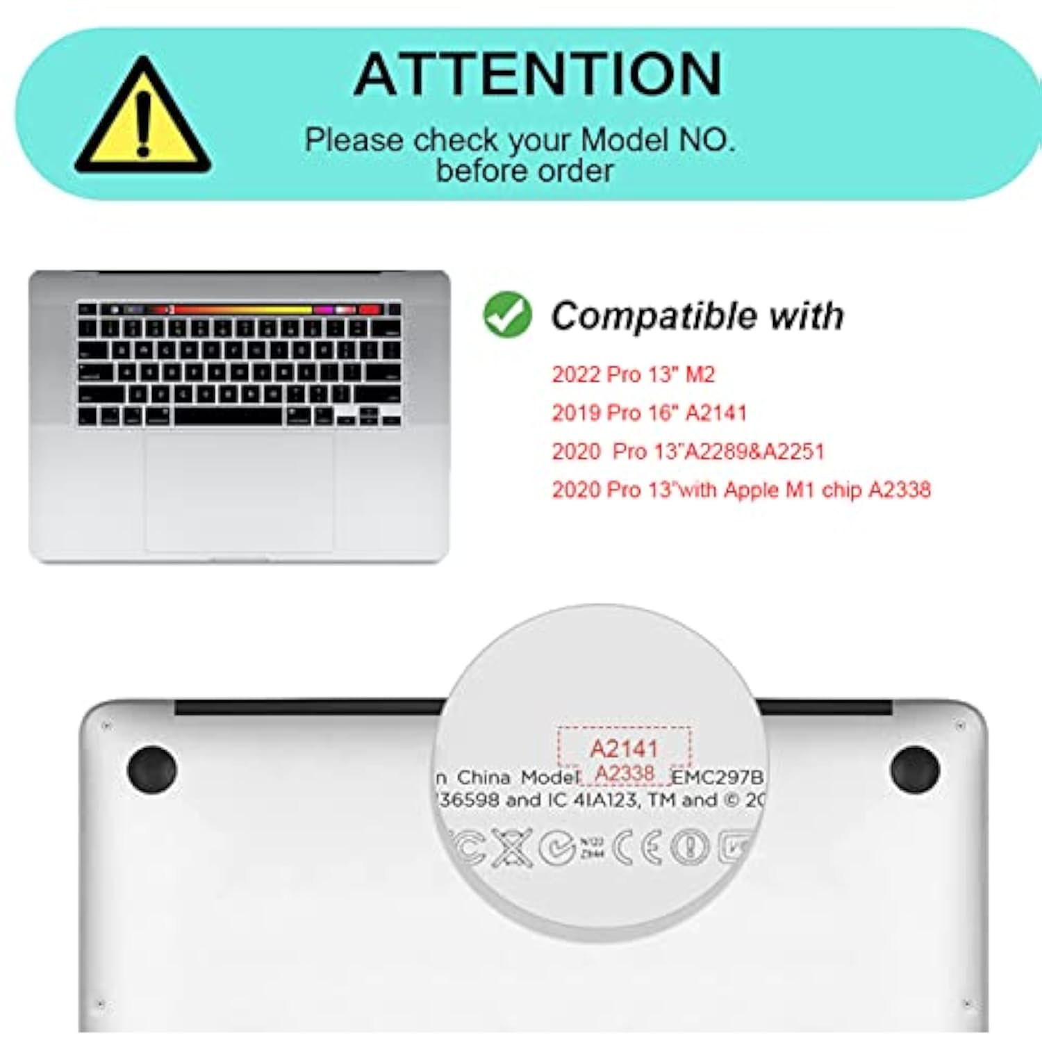 Silicon Keyboard Cover Skin Keyboard Protector Compatible With Macbook Pro 13