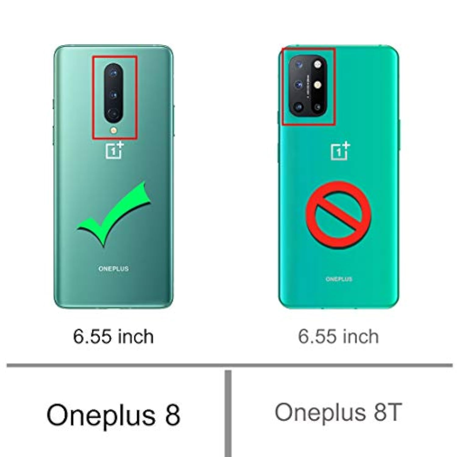 For Oneplus 8 Case [Not Compatible With Oneplus 8T],Clear Transparent Reinforced Corners Tpu Shock-Absorption Flexible Cell Phone Cover For One Plus 8(Clear)