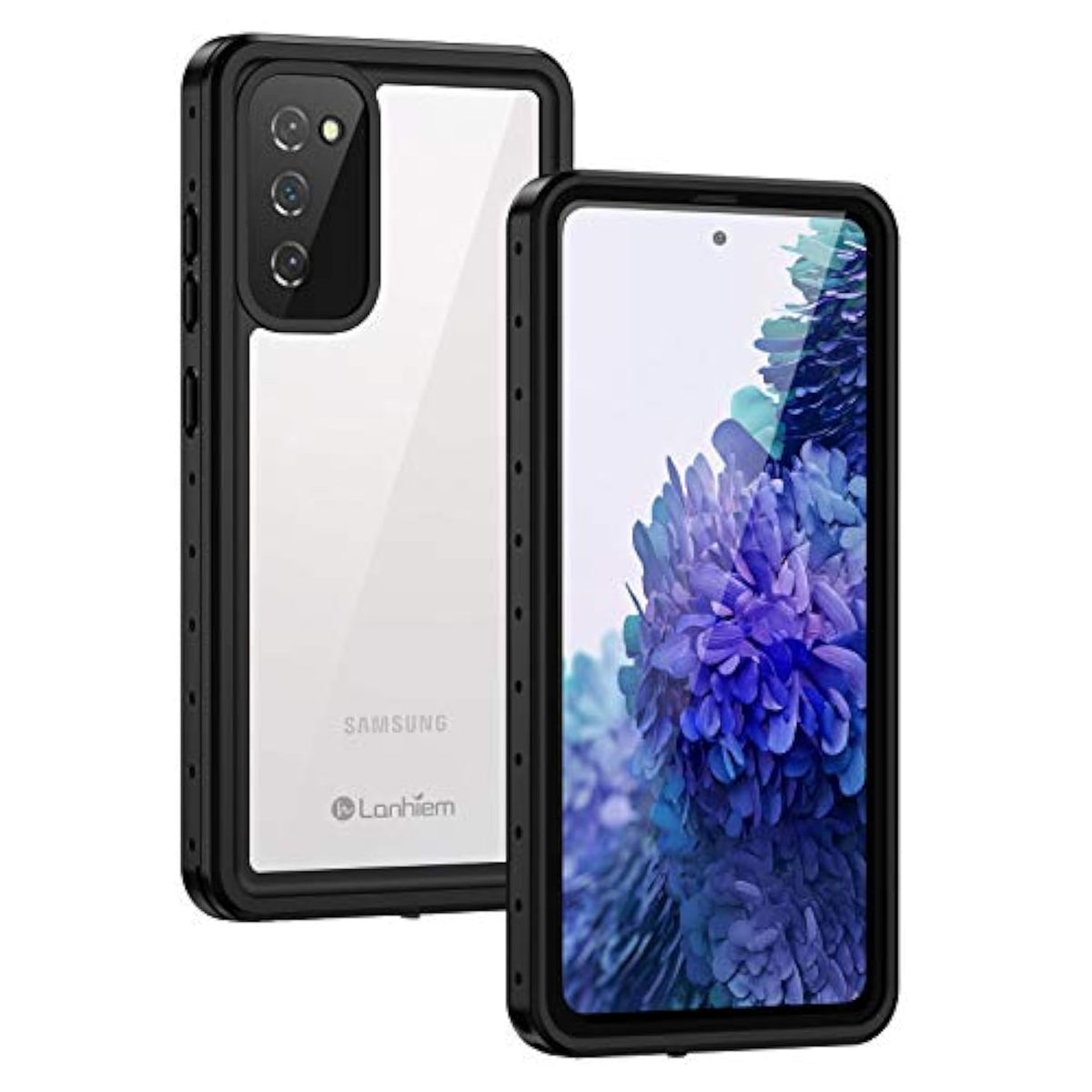 For Samsung Galaxy S20 Fe Case, Ip68 Waterproof Dustproof With Built-In Screen Protector, Heavy Duty Full Body Protective Phone Case For Galaxy S20 Fe 5G, Black/Clear