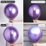 Metallic Purple Balloons 50 Pcs 12 Inch Chrome Purple Latex Helium Balloons For Mardi Gras Graduation Wedding Baby Shower Anniversary Birthday Party Decorations Purple-G105