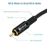 Rca Y Cable, Rca/Phono Y Splitter Cable, Rca 1 Male To 2 Male Y-Adapter, Rca M