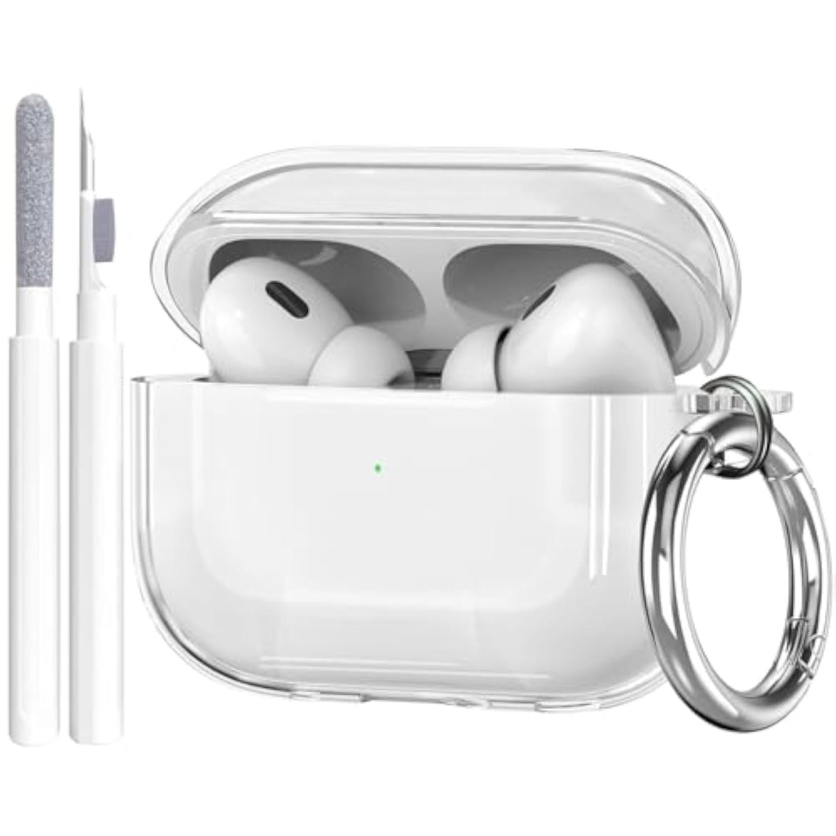 Clear TPU Protective Case for Apple AirPods Pro 3 2025 with Cleaning Kit, Soft Transparent Skin for Women and Men, Compatible with iPod Pro 3rd Generation Charging Case