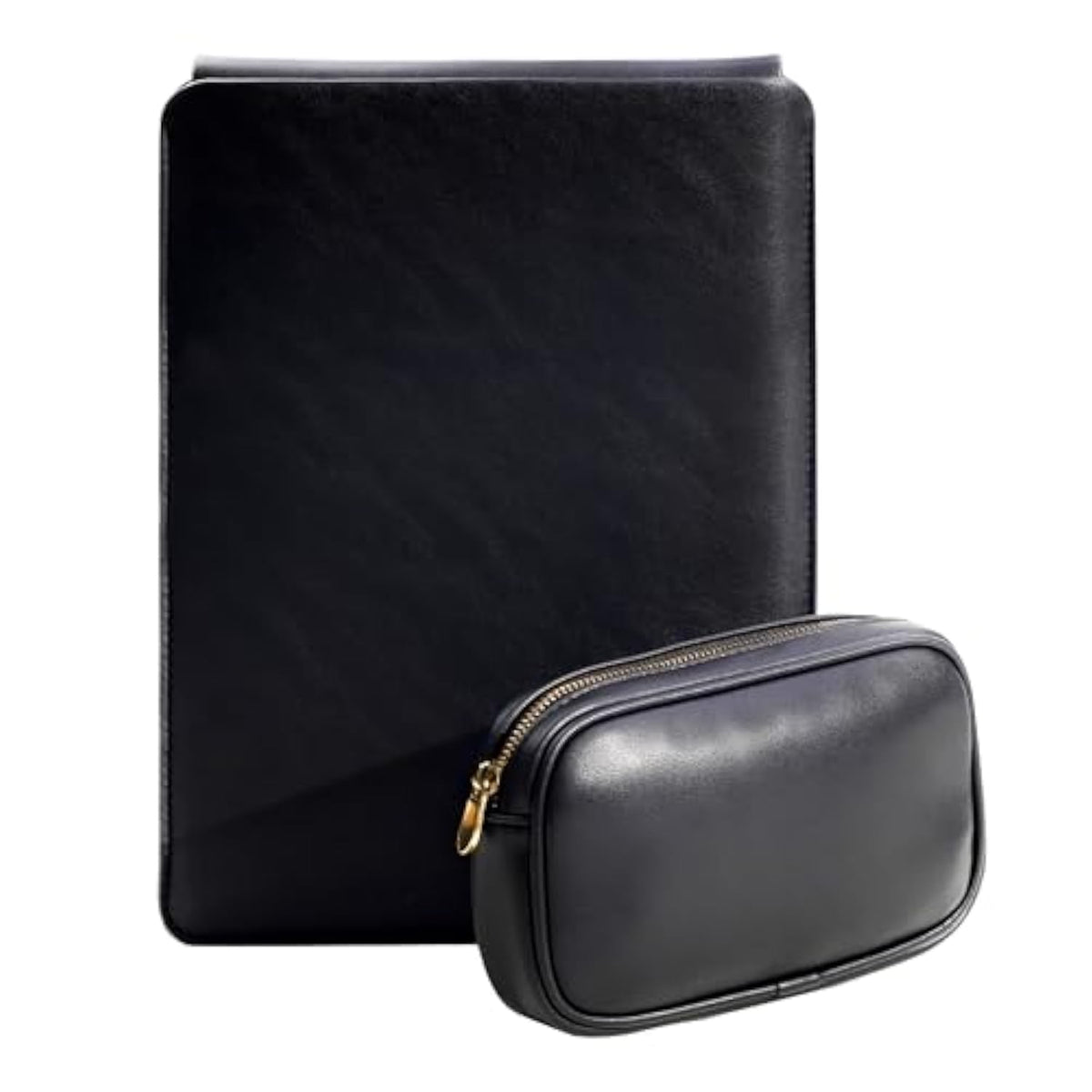 Pu Leather Padded Laptop Sleeve 16Inch Compatible With Macbook Pro 16 M3 A2991, 15Inch Laptop Bag Compatible With Macbook Pro 15 With Charger Pouch Color Black