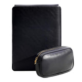 Pu Leather Padded Laptop Sleeve 16Inch Compatible With Macbook Pro 16 M3 A2991, 15Inch Laptop Bag Compatible With Macbook Pro 15 With Charger Pouch Color Black