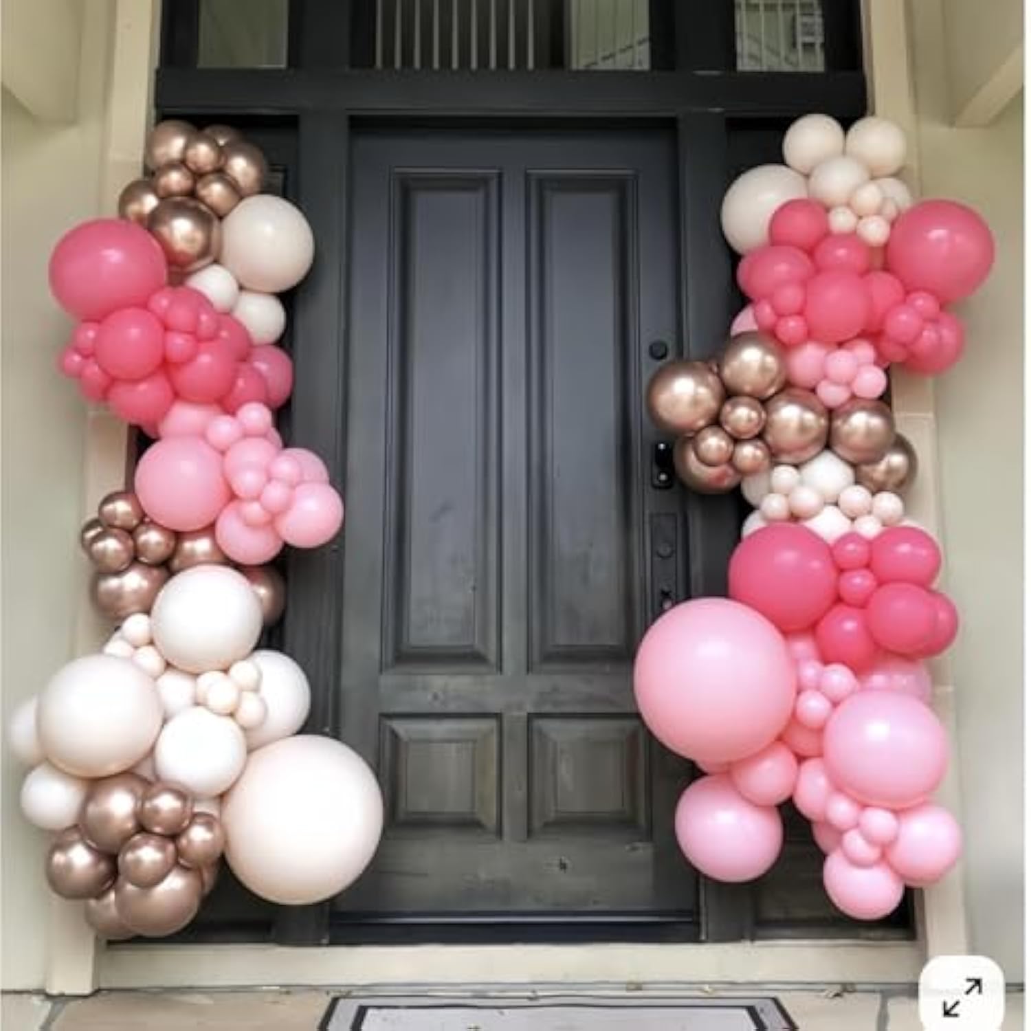 Pastel Dusty Pink Gold And White Balloons, 12Inch Retro Blush Baby Light Pink Gold White Latex Balloons For Girl Women Wedding Bridal Baby Shower Bachelorette Birthday Valentine’S Party Decorations