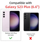 For Samsung Galaxy S23 Plus Case, Floral Flowers Cute Aesthetic Clear Floral Branch Pattern Case For Women Girls,Transparent Slim Soft Shockproof Cover For S23 Plus,Flower Branch