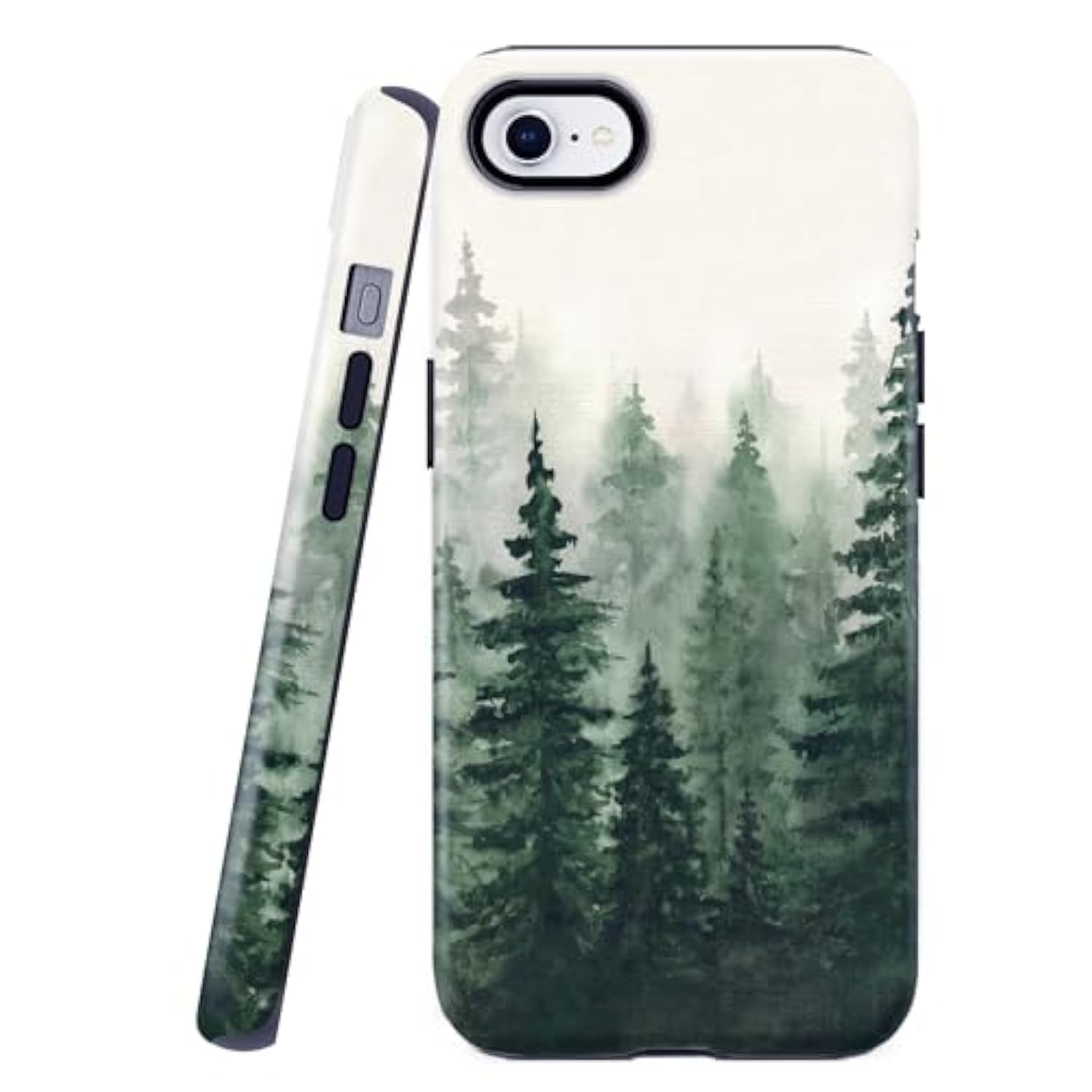 Case Compatible With Iphone 6S 6 Iphone 8/7 Se (2020)/ Se (2022) - Hybrid 2-Layer Hard Shell + Silicone Protective Case -Scratch-Resistant Shockproof Cover For Iphone 6S/6/7/8/ Se 4.7"(Forest)