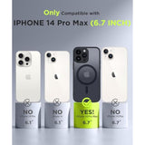 Magnetic For Iphone 14 Pro Max Case, Compatible With Magsafe,[Full Camera Protection][Privacy Screen Protector]Non-Slip Translucent Shockproof Phone Cover For Iphone 14 Promax (Matte Black)