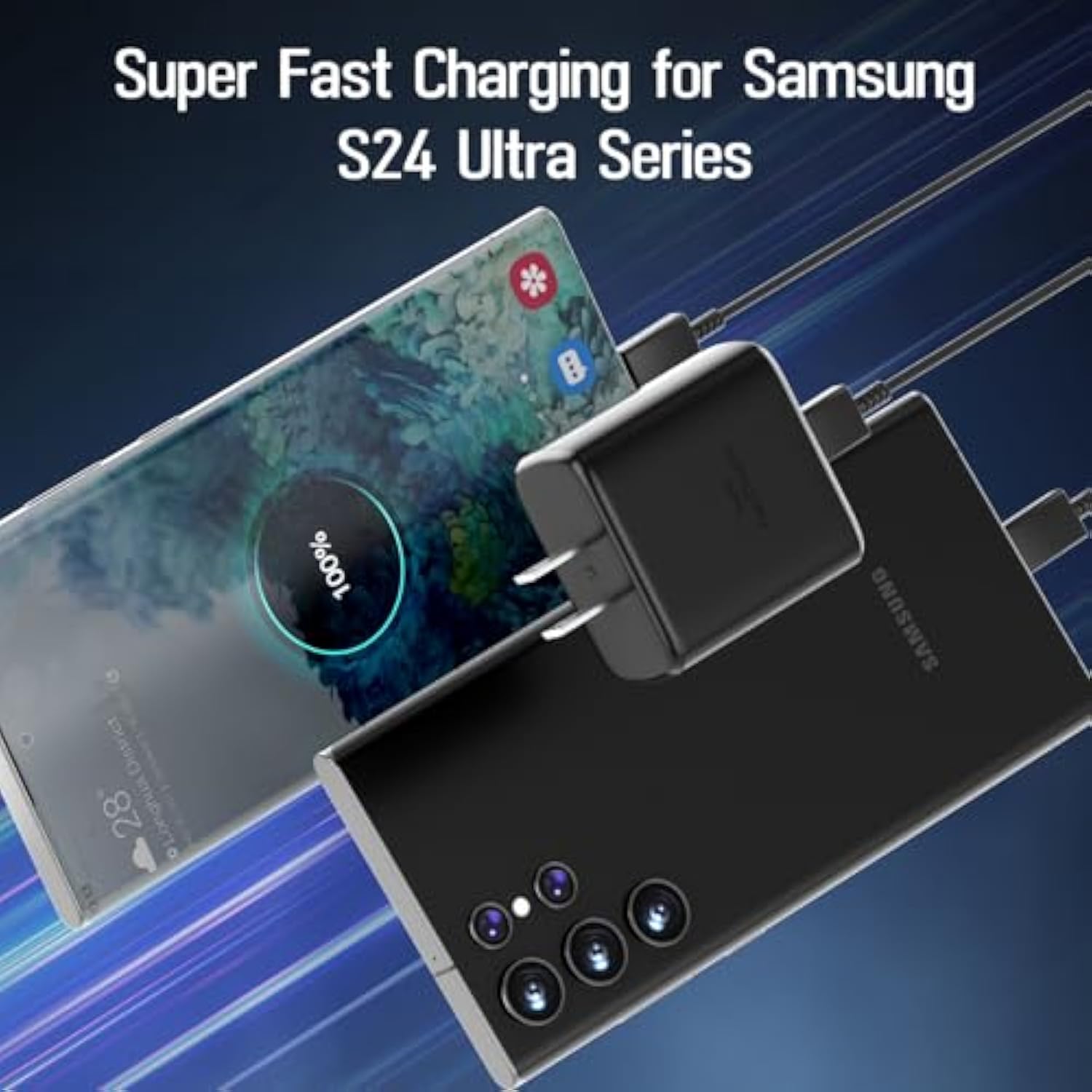 45W Super Fast Charger Type C 10Ft, Usb C Wall Charging And Android Phone Charger Cable For Samsung Galaxy S25/S25 Ultra/S25+/S24 Ultra/S24 Plus/S24+/S23 Ultra/S23+/S22 Ultra/S22 Plus/Note 20,2 Pack