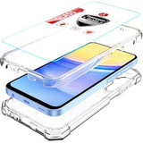 For Samsung Galaxy A16 5G 3-In-1 Case With Screen Protector,For Samsung Galaxy A16 5G Phone Case Full Body Protection,Hard Pc Bumper & Silicone Back Military Grade Cover. (Clear)