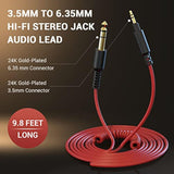 Fusion A71/Hifi/Pro C/Pro M Wired Headphones Audio Cable Red - 6.35Mm To 3.5Mm