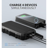 Solar Charger Power Bank 27,000Mah, 65W Pd3.0 & Qc3.0 Fast Charging Powerbank External Battery Pack Portable Wireless Chargers With Flashlight And Carabiner, Compatible With Magsafe & Qi