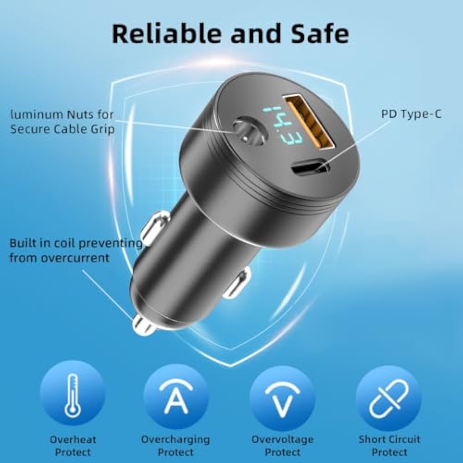 Starlink Mini 12V Car Charger, 16 Awg Cable, Starlink Mini Car Adapter,Waterproof, Built-In Protections(Car Adapter & 3M Cable)