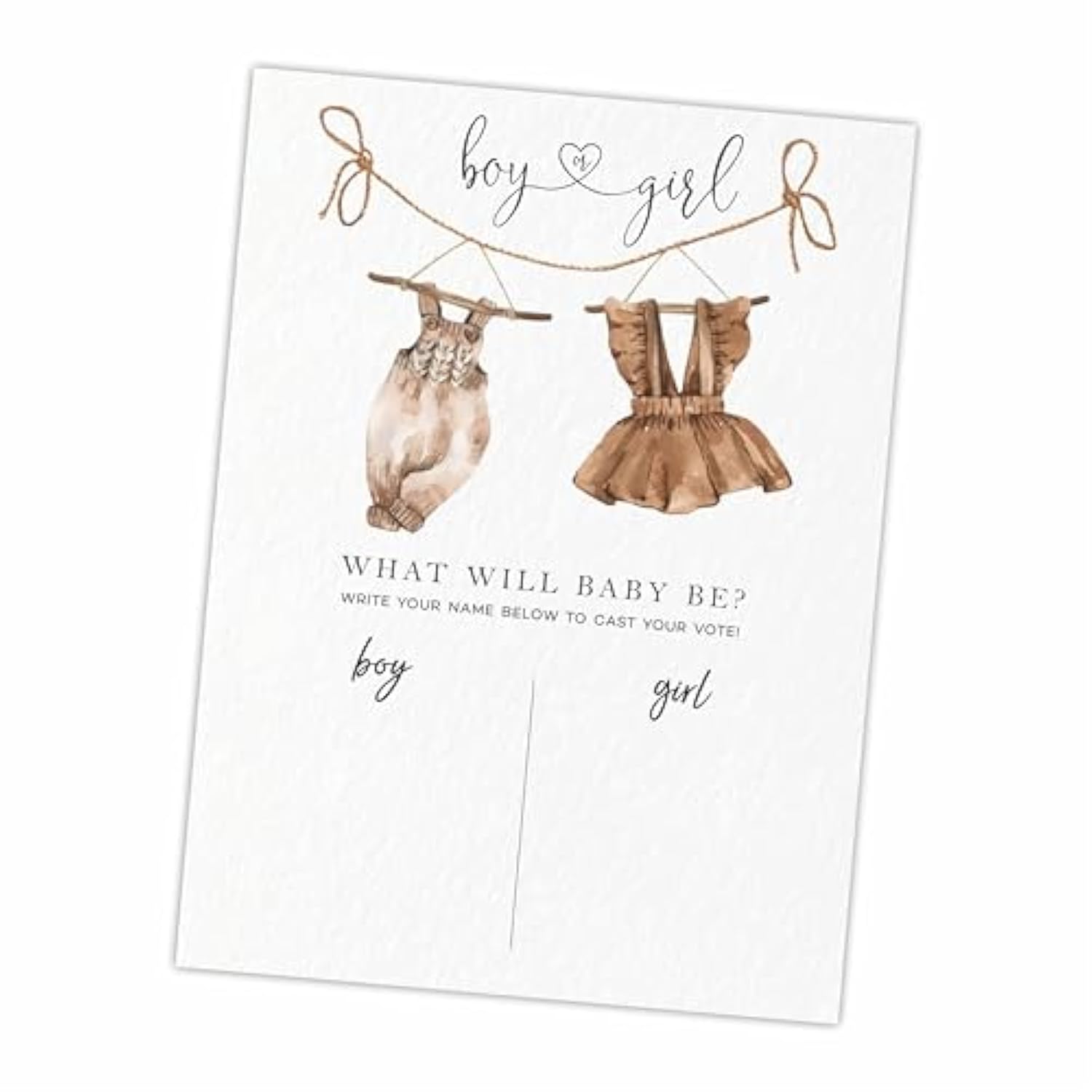 11""X 15"" Gender Reveal Signature Voting Self-Standing Sign, Retro Baby Clothes, What Will Baby Be Guess He Or She Game For Baby Shower Party, Party Favor & Decoration-A04