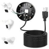 Power Cable And Plug-In Mount For Floodlight Cams Compatible With Floodlight Cam Wired Pro/Plus, Blink Wired Floodlight Camera, Electrical Box With 20Ft Weatherproof Cable -(2In1 Mount And Cord Set)