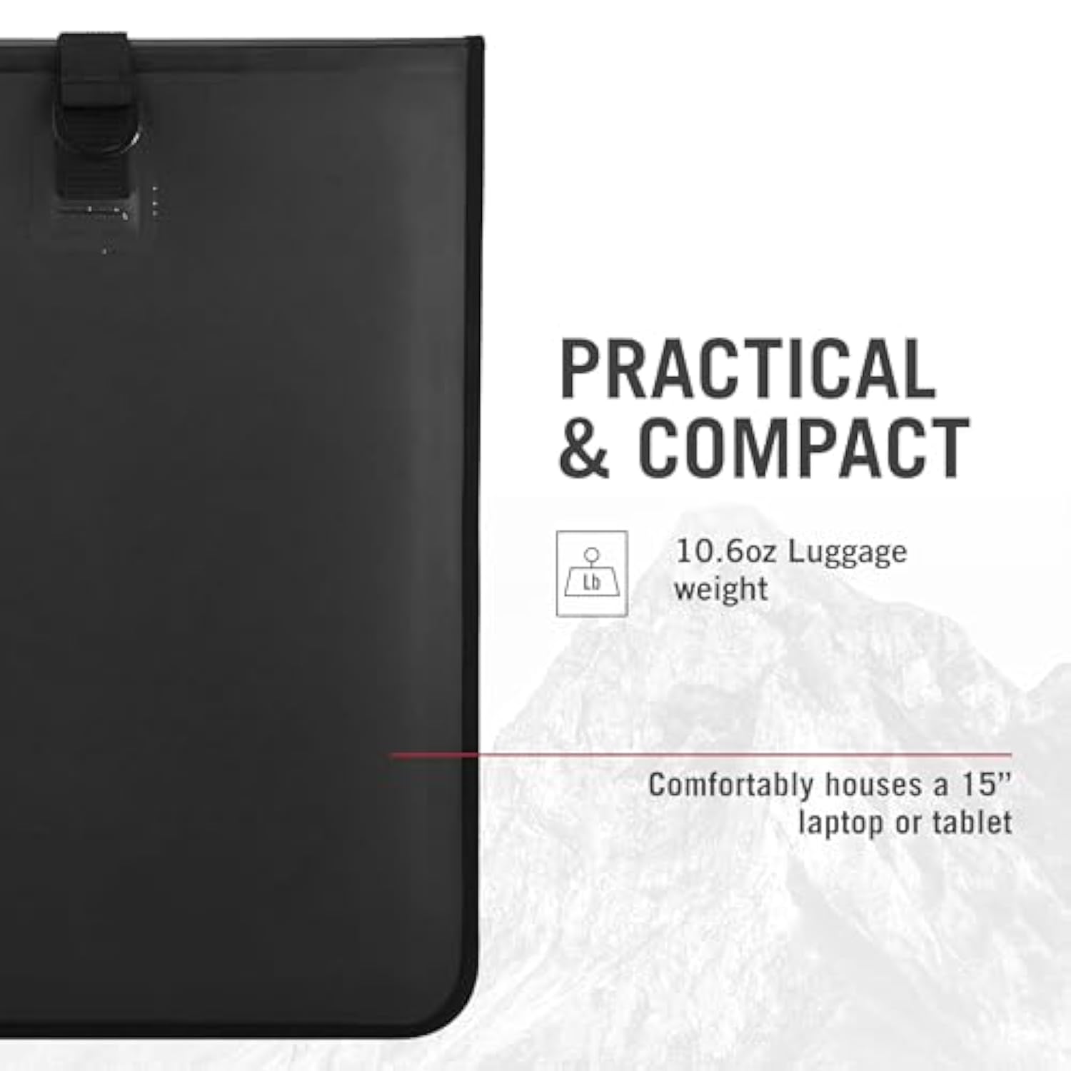 Victorinox Touring 2.0 Laptop Sleeve - Professional, Waterproof 15" Laptop Sleeve - Features Magnetic Clasp - Black