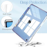 For (A16) 11Th Generation 11 Inch 2025, 10Th Generation Case 10.9 Inch 2022, Slim A16 Case Clear Back Cover With Pencil Holder & Auto Sleep, Deep Blue Marble