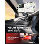 Phone Mount For Car Vent [Never Blocking] 360 Rotatable Car Phone Holder Mount Air Vent Clip Hands Free Cellphone Car Mount For Iphone 16 Pro Max Plus 16E 15 14 13 Samsung Android, Black