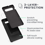 kwmobile Case Compatible with Samsung Galaxy S10 Plus / S10+ Case - TPU Silicone Phone Cover with Soft Finish - Black Matte